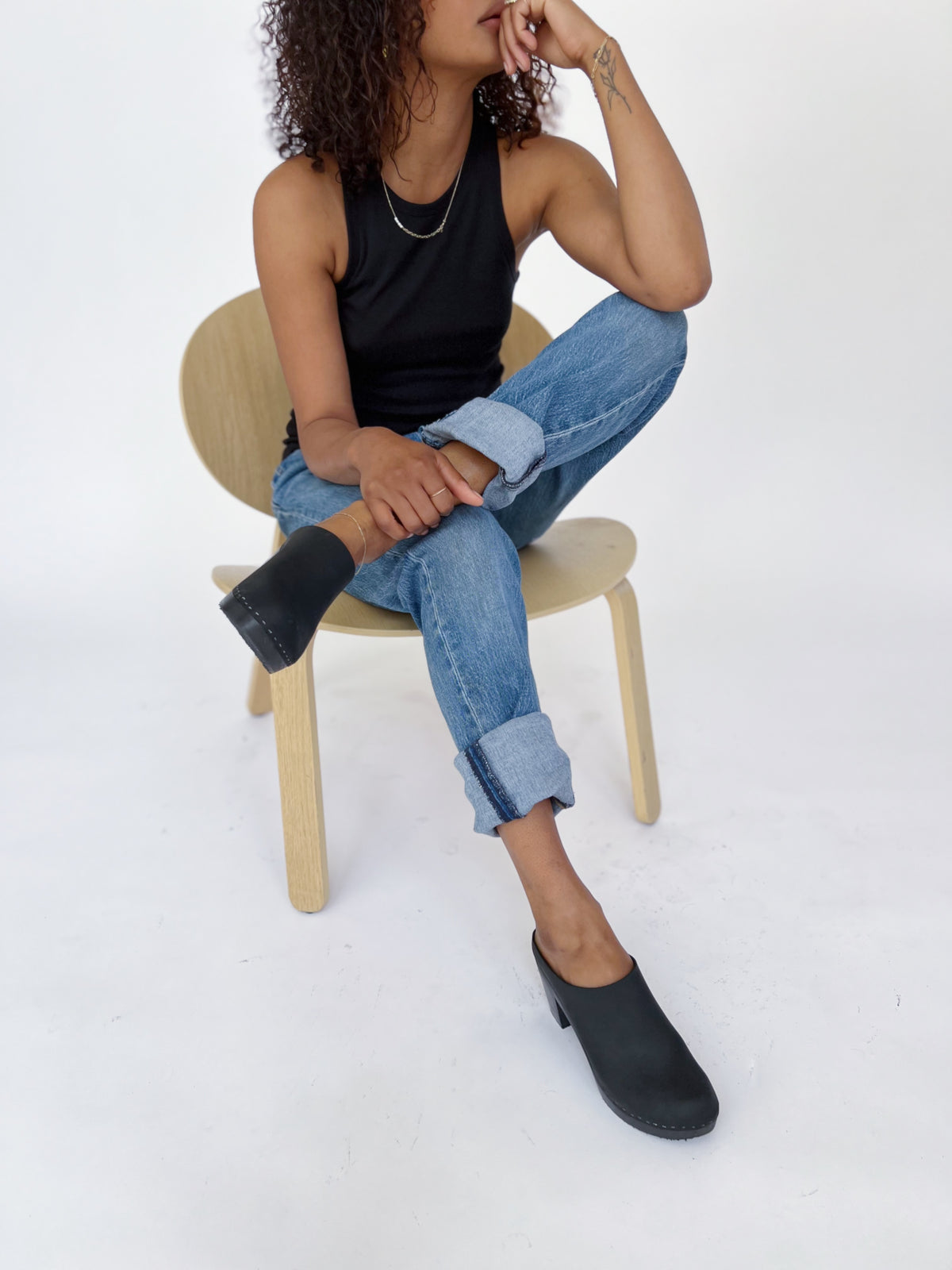 Chloe High Heel in Monochrome Black - Final Sale