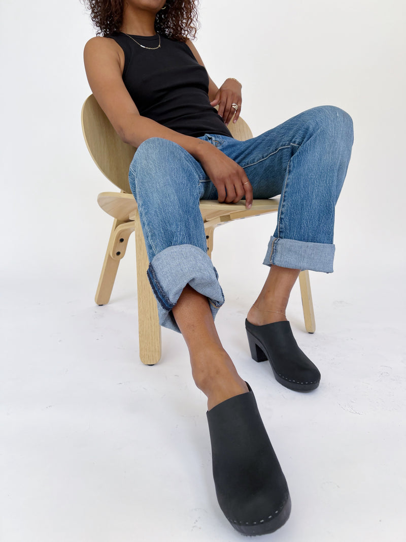 Chloe High Heel in Monochrome Black - Final Sale