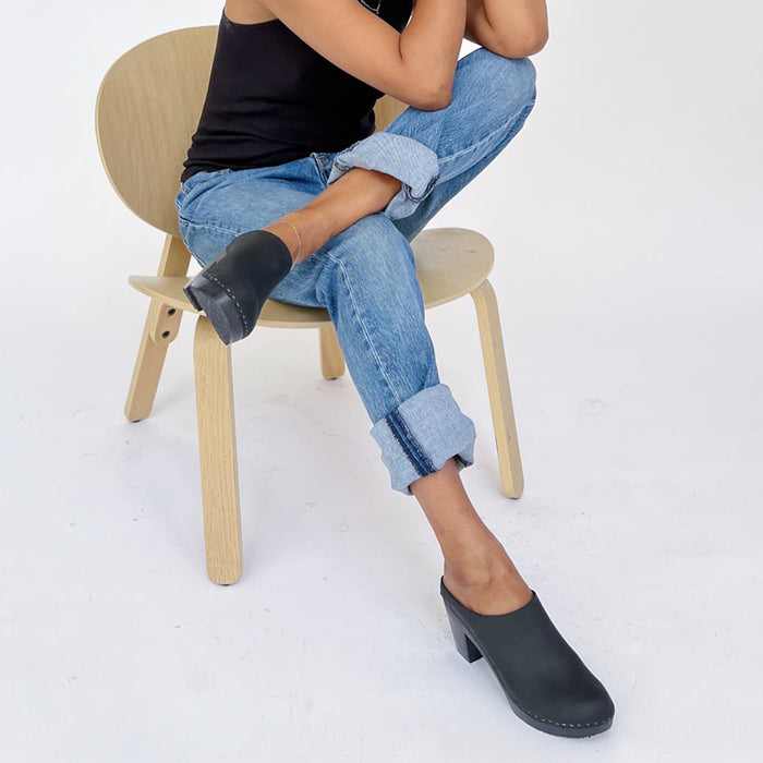 Chloe High Heel in Monochrome Black - Final Sale