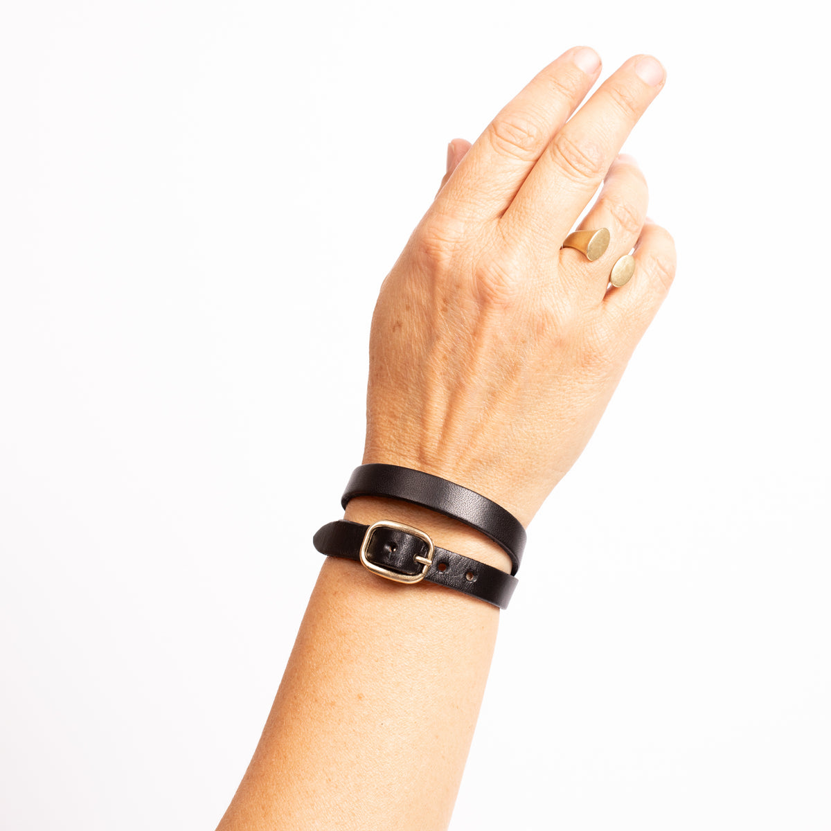 Black Leather Friendship Bracelet