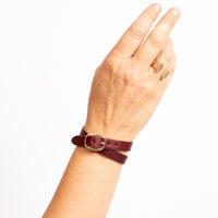 Oxblood Leather Friendship Bracelet