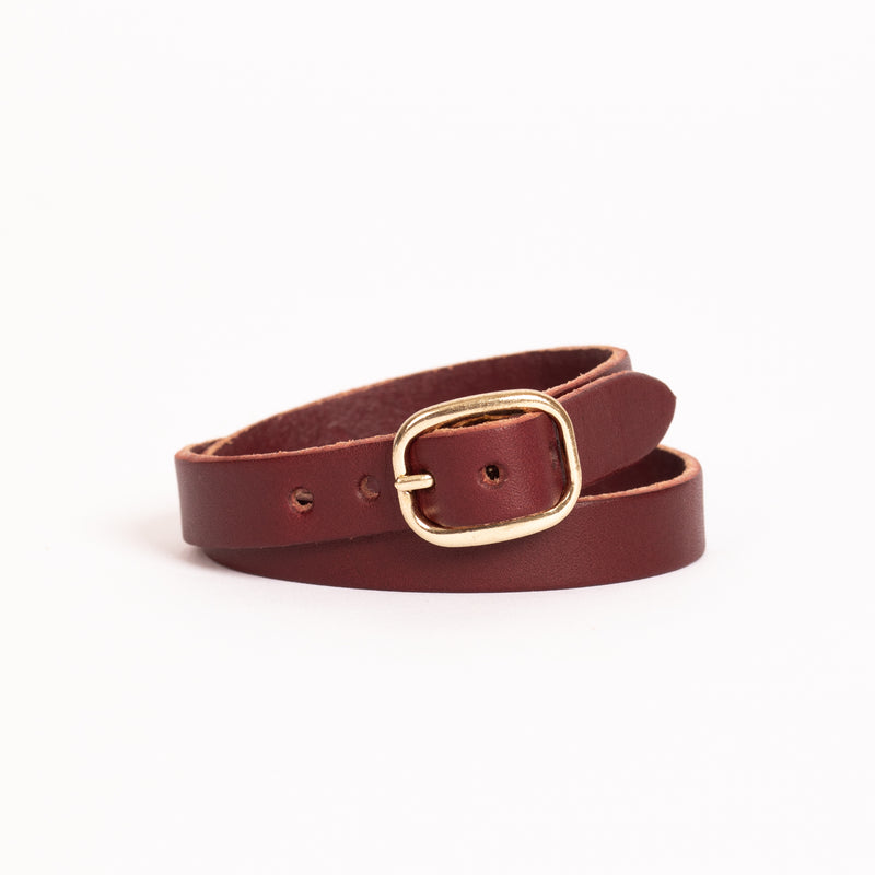 Oxblood Leather Friendship Bracelet