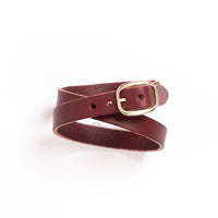 Oxblood Leather Friendship Bracelet