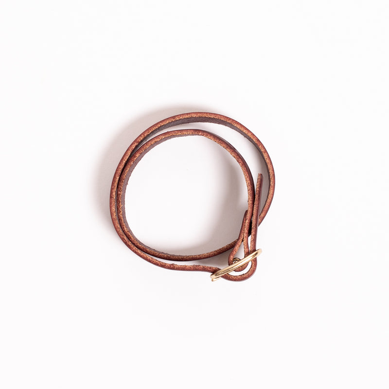 Oxblood Leather Friendship Bracelet