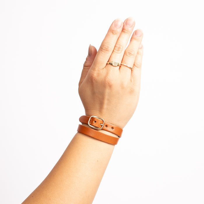 Whiskey Leather Friendship Bracelet