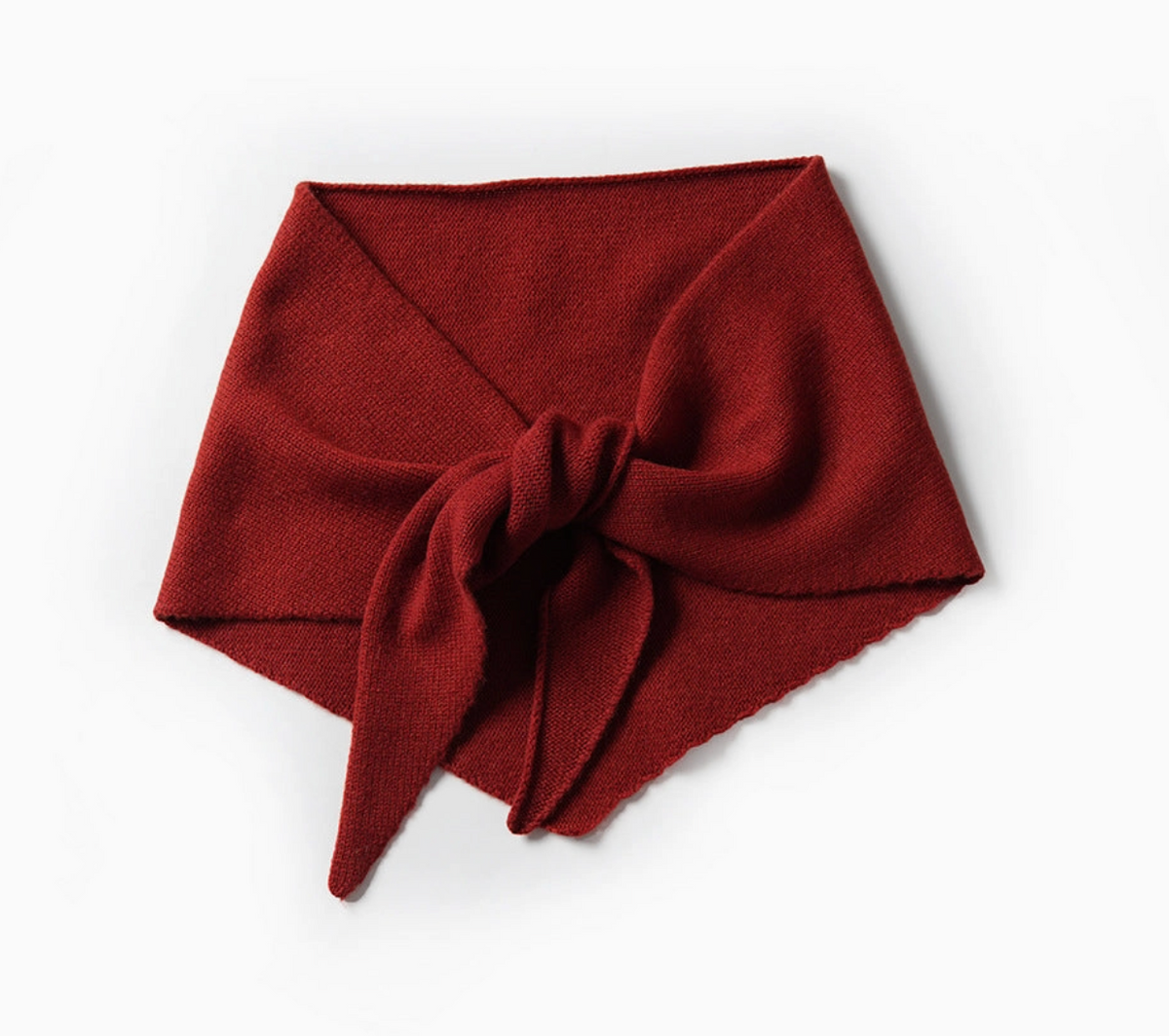 Cashmere Triangle Scarf - Burgundy