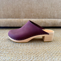 Gabe Block Heel in Berry - Final sale