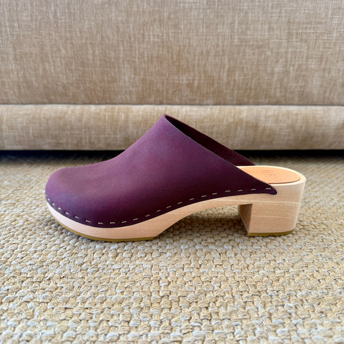 Gabe Block Heel in Berry - Final sale