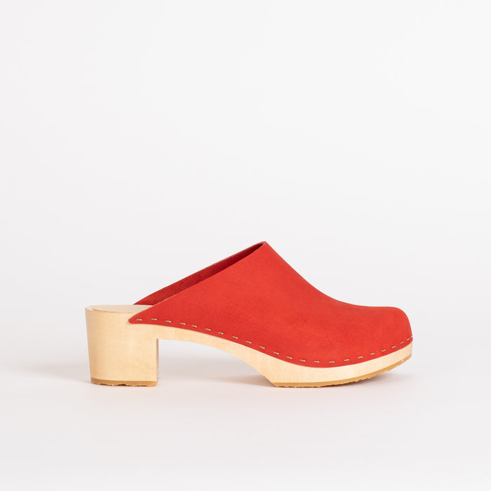 Gabe Block Heel in Poppy - Final sale