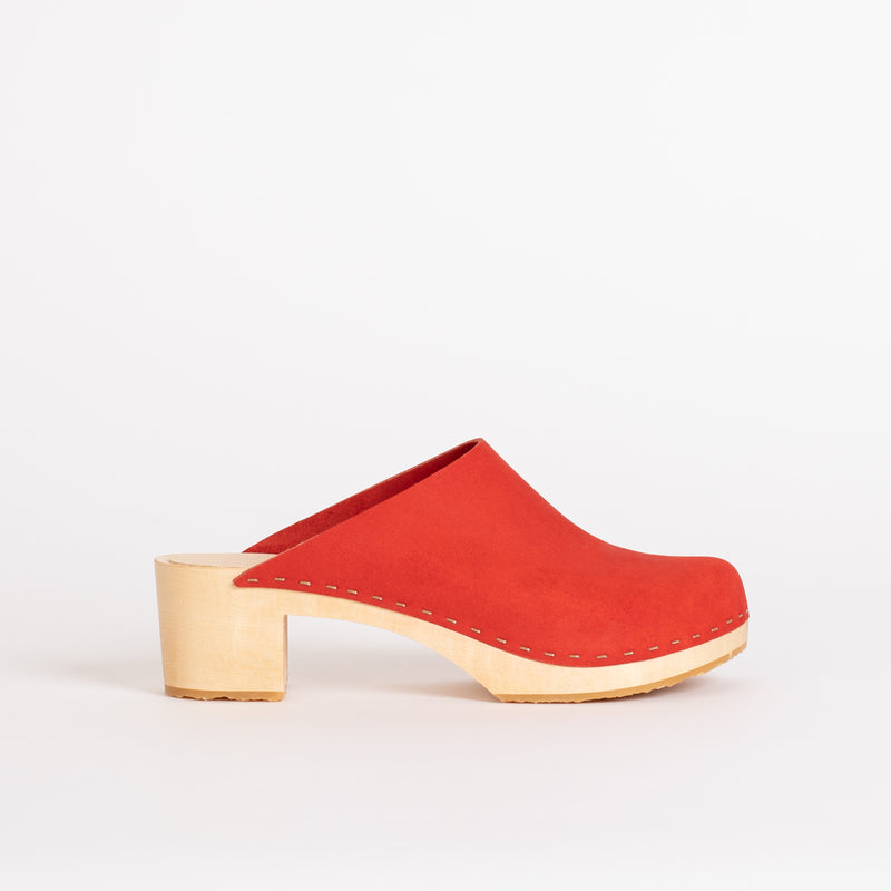 Gabe Block Heel in Poppy - Final sale