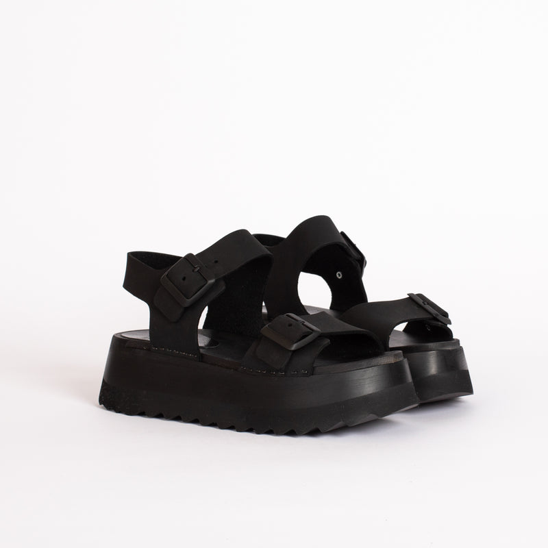 Gigi Sandal in Monochrome Black - Final sale