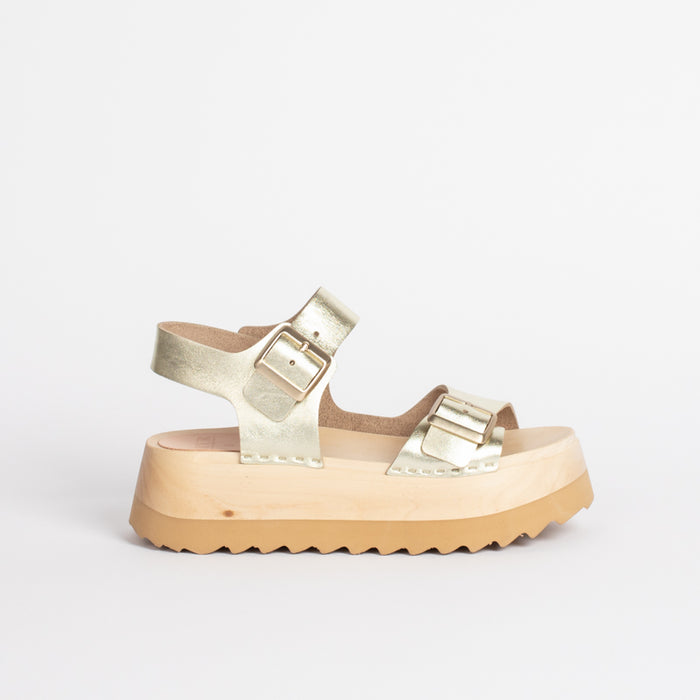 Gigi Sandal in White Gold - Final sale