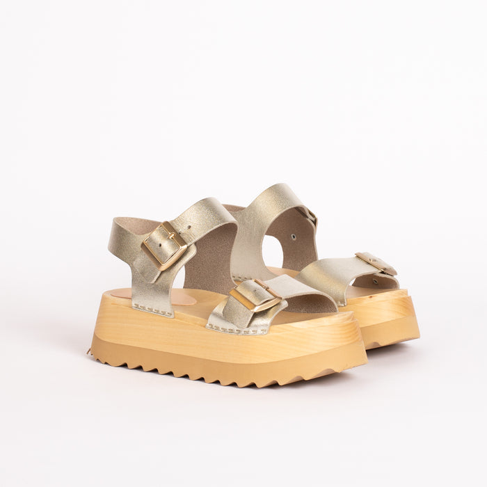 Gigi Sandal in White Gold - Final sale