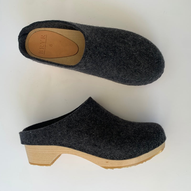 Lila Worker in Charcoal Felt - Size 7 (T2)
