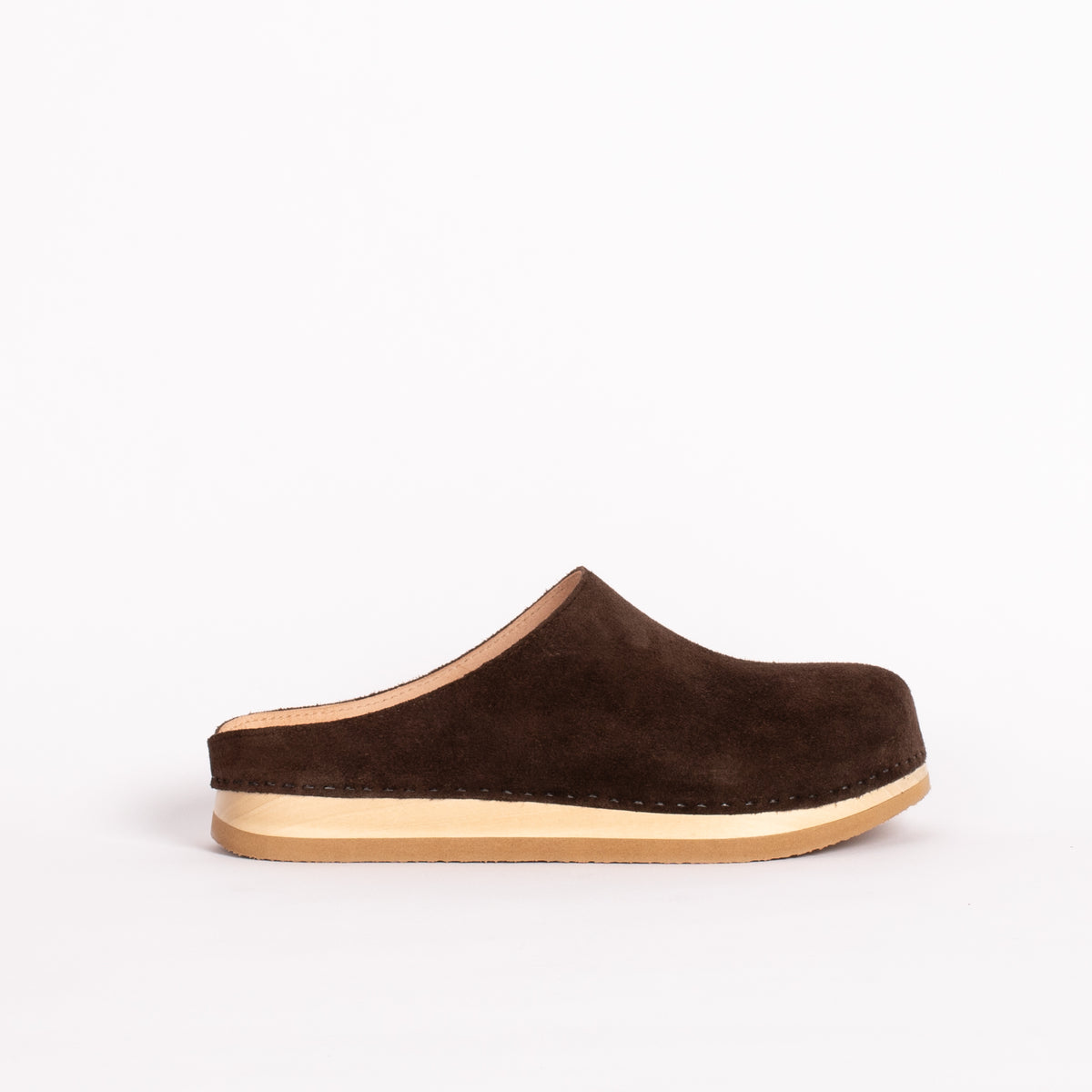Loaf Clog in Dark Chocolate Suede