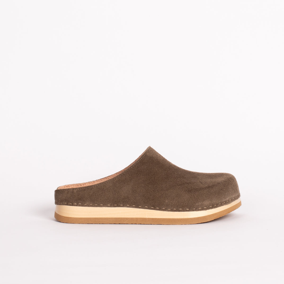 Loaf Clog in Mushroom Suede