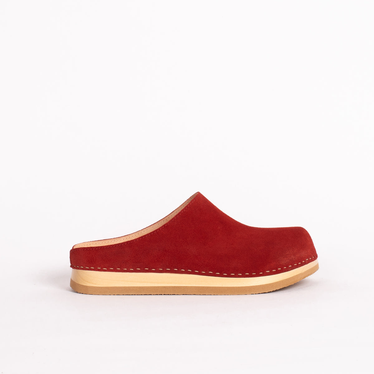 Loaf Clog in Scarlet Suede