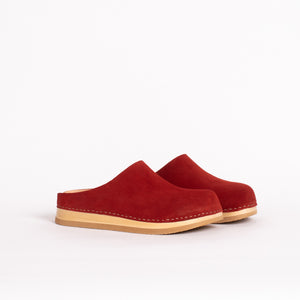 Loaf Clog in Scarlet Suede