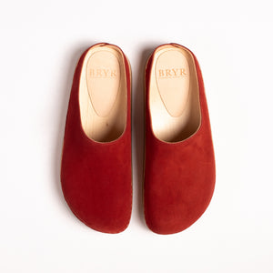 Loaf Clog in Scarlet Suede