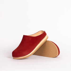 Loaf Clog in Scarlet Suede