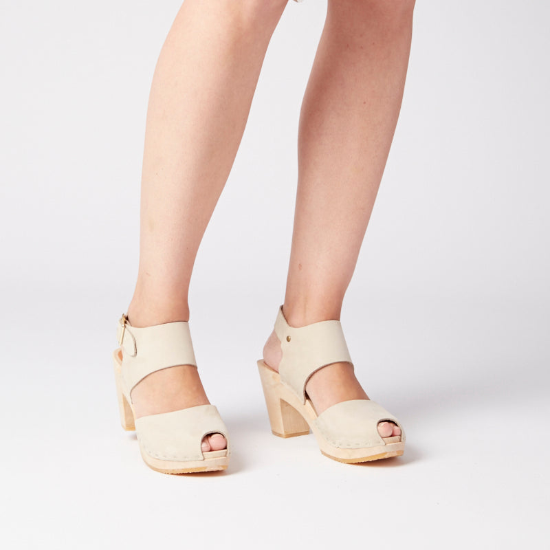 Miranda Peep Toe in Bone