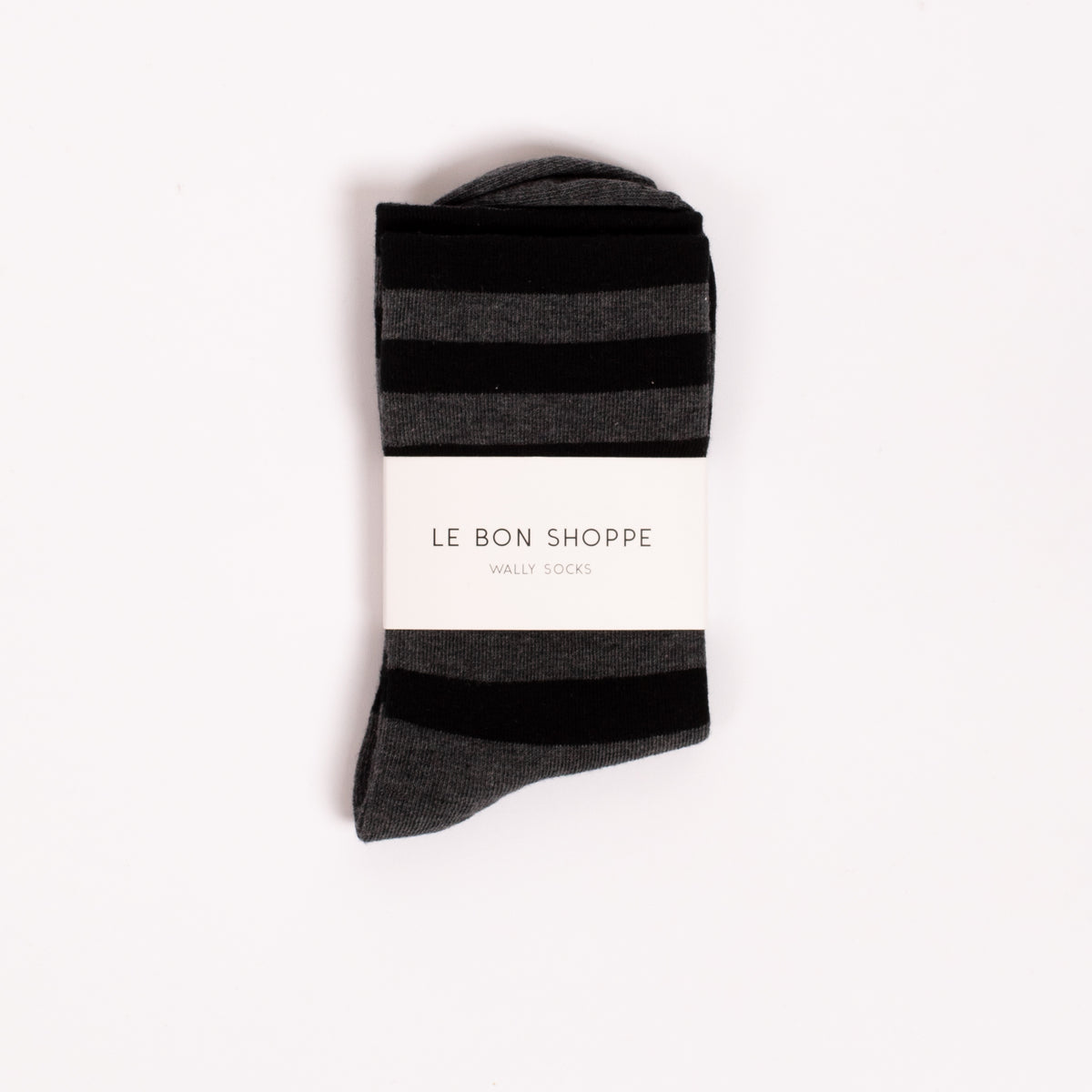 Wally Socks in Charcoal Stripe