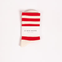Wally Socks in Red Stripe