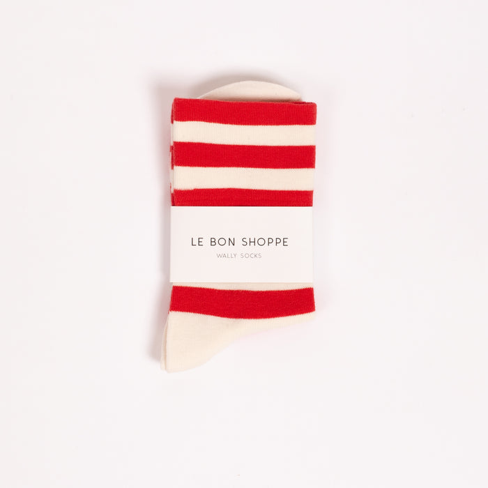 Wally Socks in Red Stripe