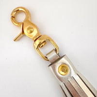 Tassel Keychain in White Gold