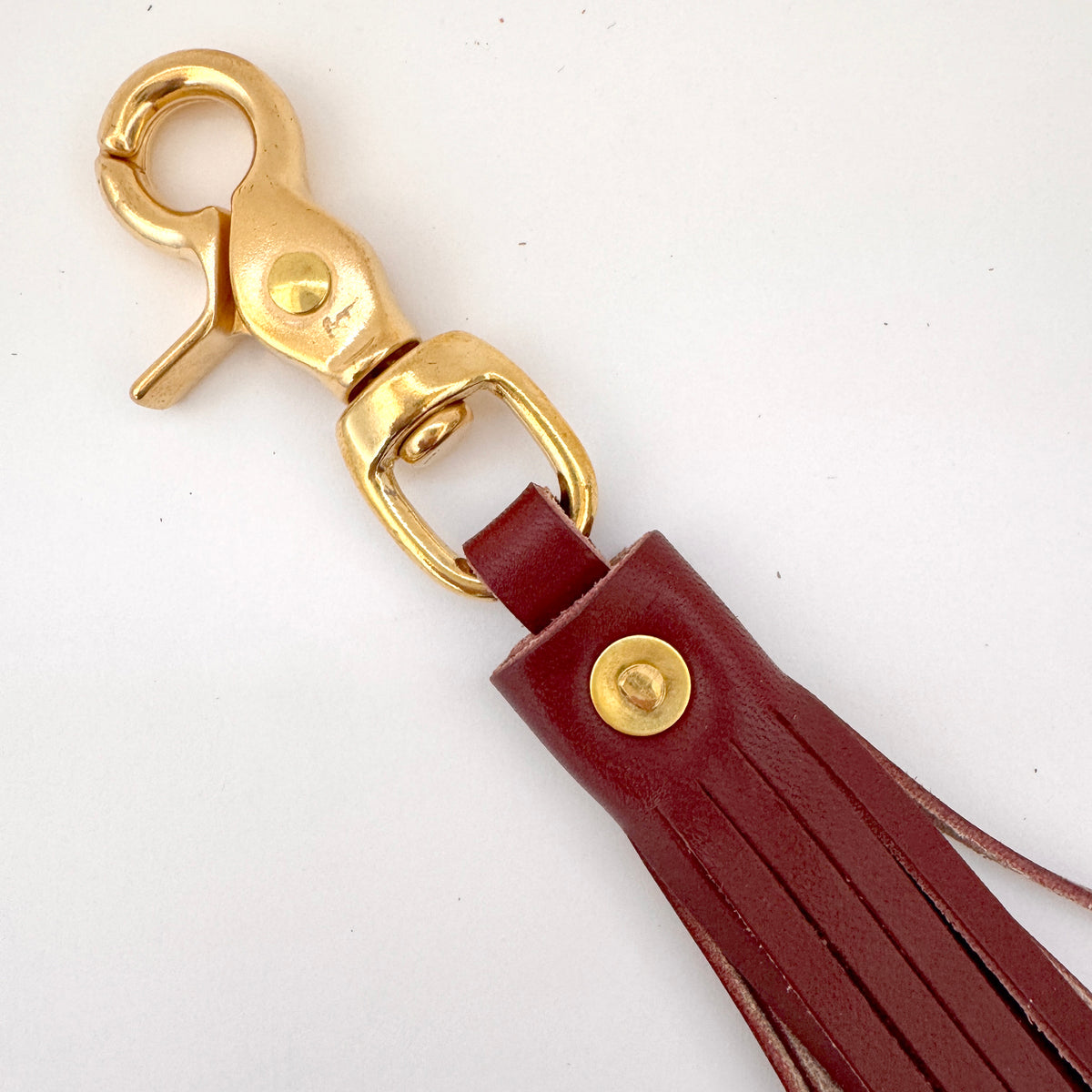 Tassel Keychain in Oxblood
