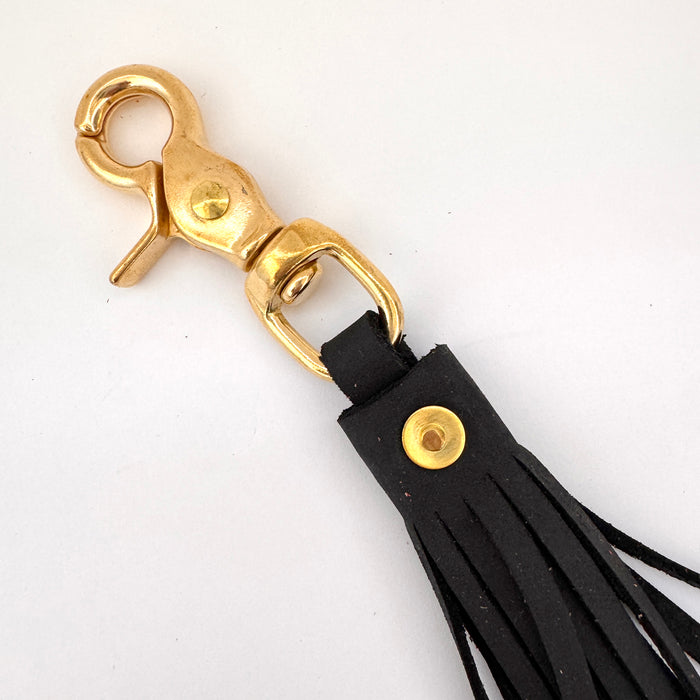 Tassel Keychain in Coal