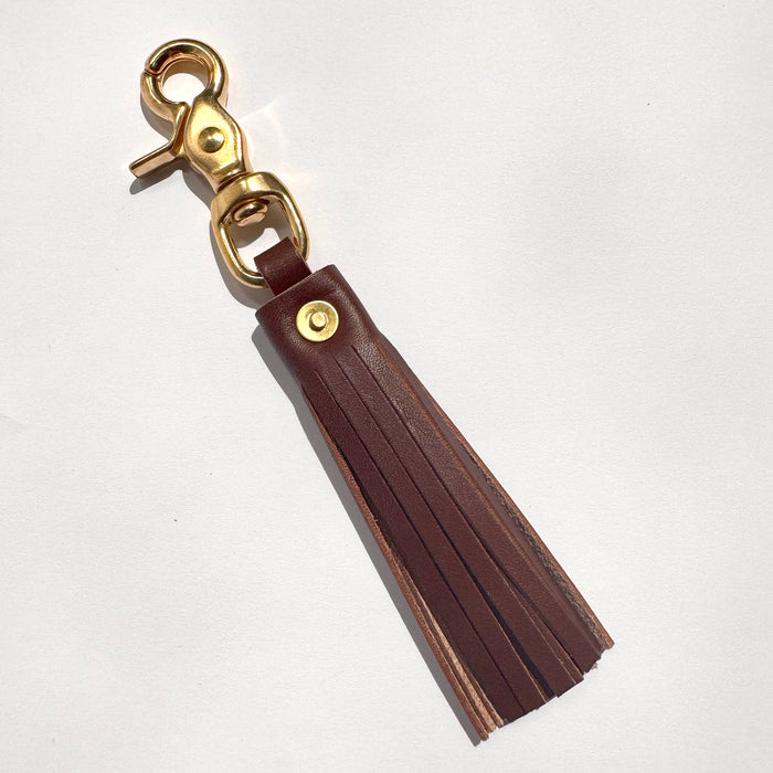 Tassel Keychain in Coffee