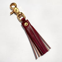 Tassel Keychain in Oxblood
