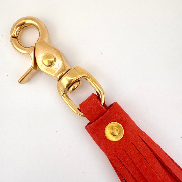 Tassel Keychain in Poppy