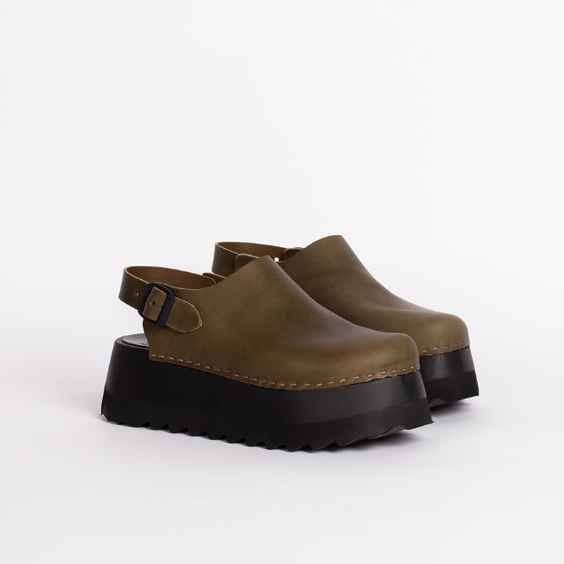 Tegan in Moss Leather - Size 9 (T2)
