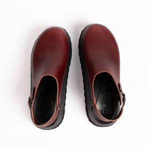 Tegan Clog in Oxblood