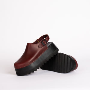 Tegan Clog in Oxblood
