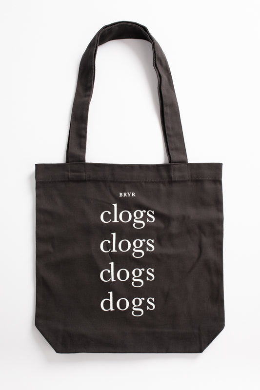 Clogs + Dogs tote-Coal