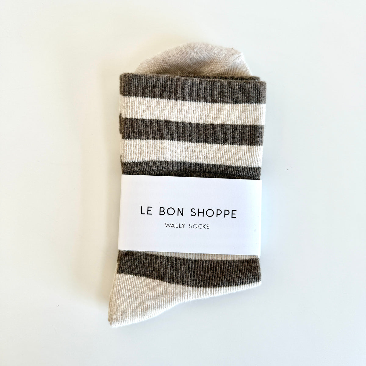 Wally Socks in Brown Stripe
