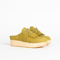 Zoe fennel platform with kilt design, blending earthy tones and a sophisticated appeal