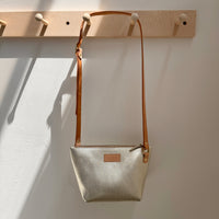 Crossbody Bag in White Gold