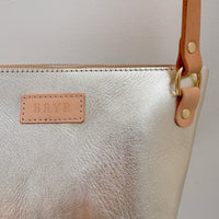 Crossbody Bag in White Gold