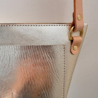 Crossbody Bag in White Gold