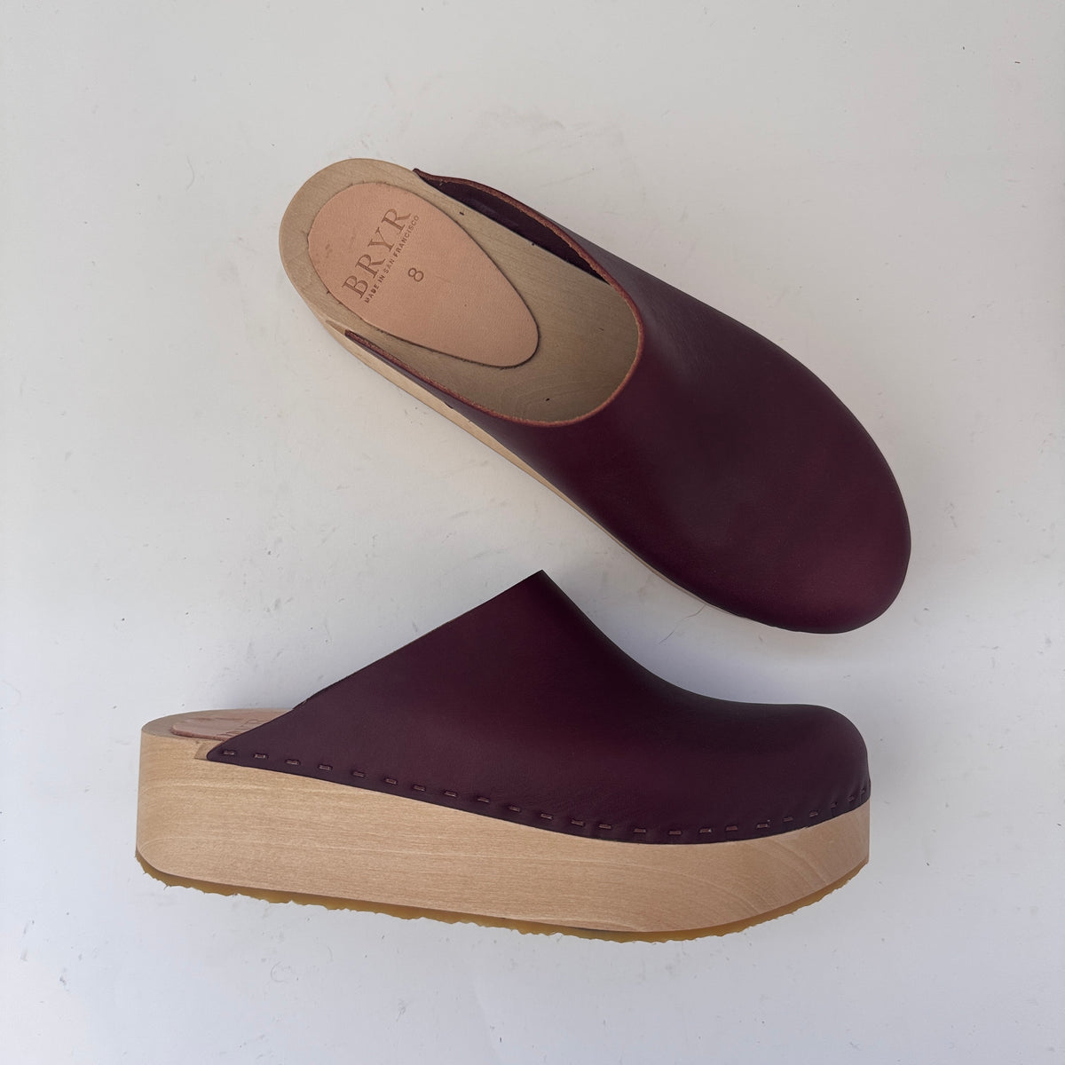 Bean in Burgundy Leather - Size 8 (T2)