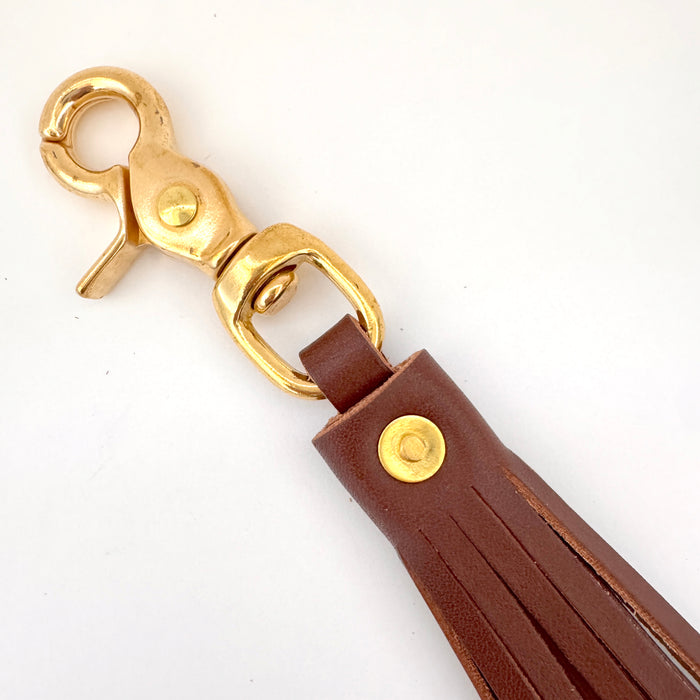 Tassel Keychain in Coffee