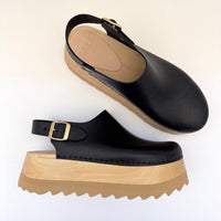 Tegan Clog in Black Leather - Coming Aug 9th
