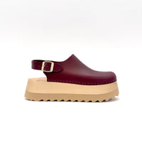 Tegan Clog in Burgundy Leather - Coming Aug 9th